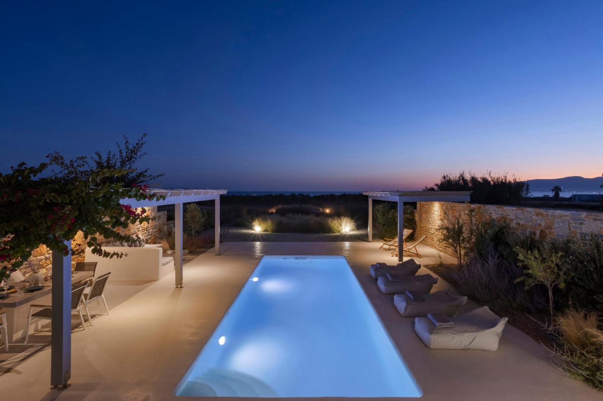 Villa Dione, Private Pool & Seaview By Naxos Dunes Kastrákion Eksteriør billede