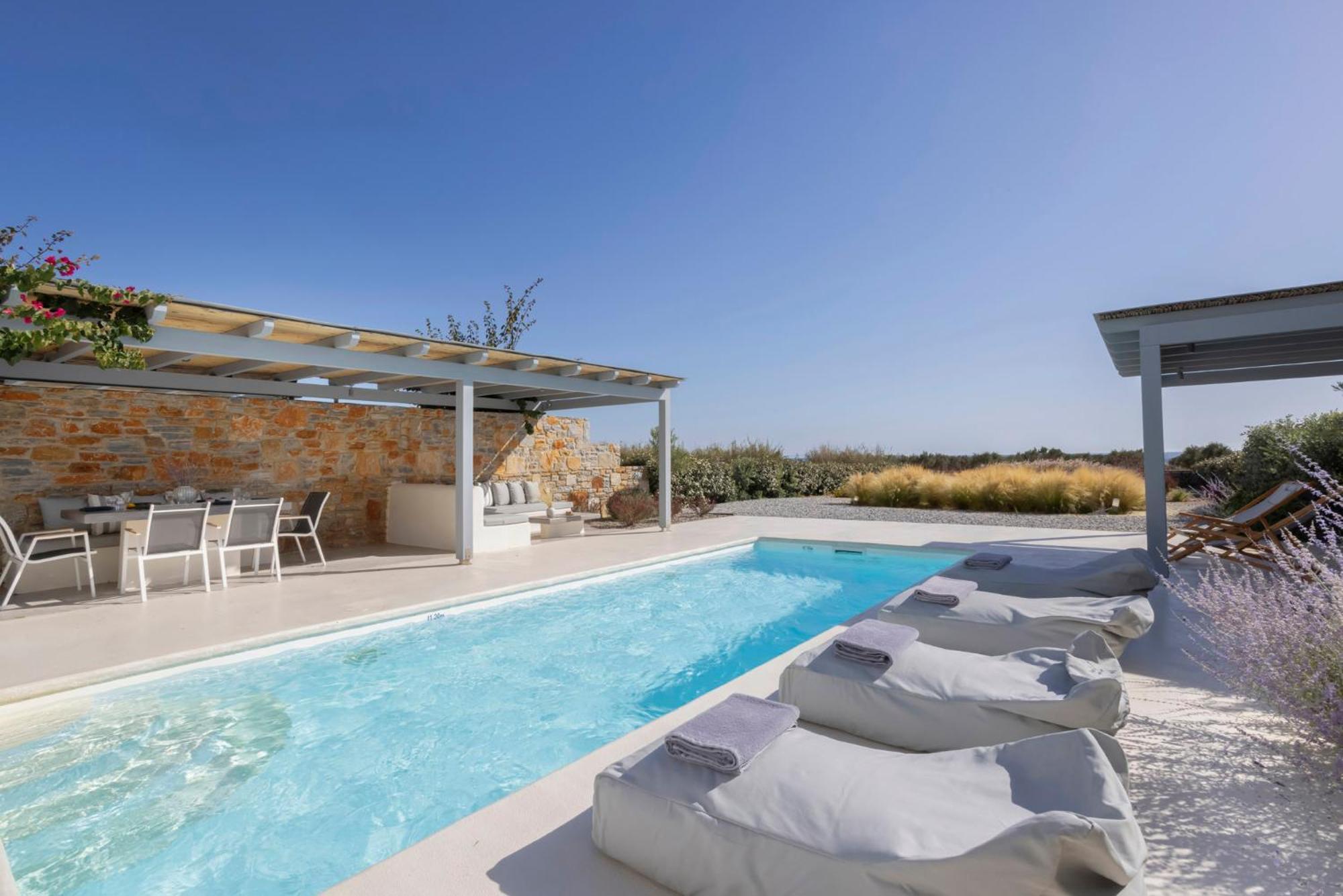 Villa Dione, Private Pool & Seaview By Naxos Dunes Kastrákion Eksteriør billede