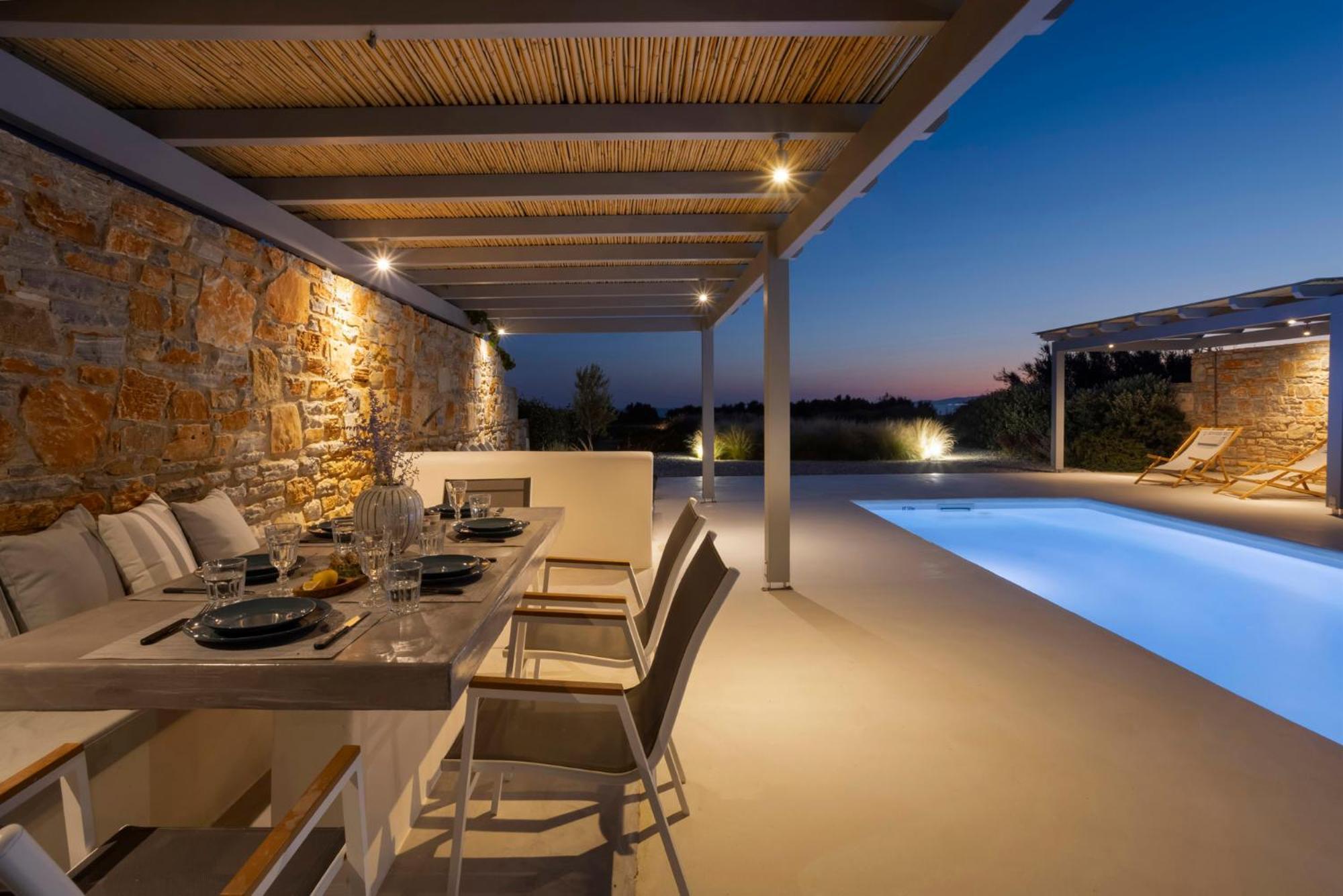 Villa Dione, Private Pool & Seaview By Naxos Dunes Kastrákion Eksteriør billede